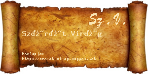 Szórát Virág névjegykártya